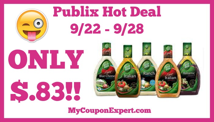 Hot Deal Alert! Wish-Bone Dressing Only $.83 at Publix from 9/22 – 9/28