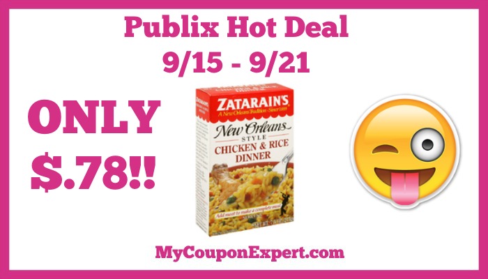 Publix Hot Deal Alert! Zatarain’s Rice Mix or Side Dish Only $.78 Starting 9/15