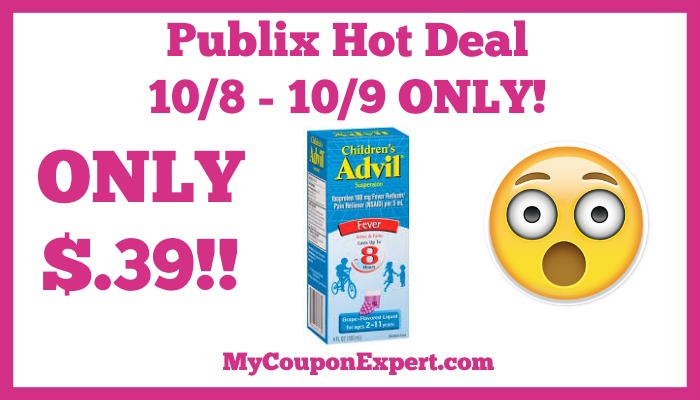 Hot Deal Alert! Advil Products Only $.39 at Publix from 10/8 – 10/9 ONLY!!