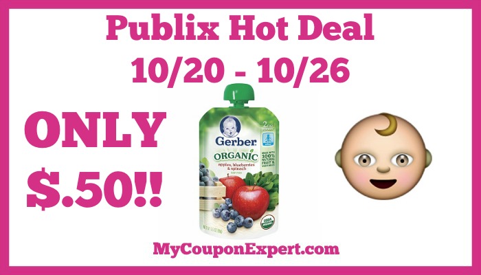 Hot Deal Alert! Gerber Products Only $.50 at Publix from 10/20 – 10/26