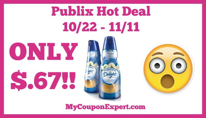 Hot Deal Alert! International Delight Creamer Only $.67 at Publix from 10/22 – 11/11