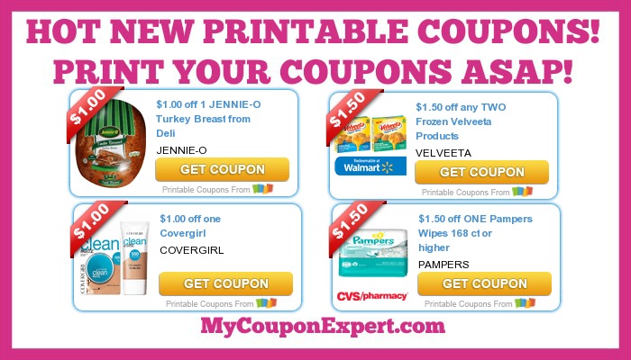 HOT Printable Coupons: Pampers, Velveeta, Jennie-O, Covergirl, Udi’s, and MORE!