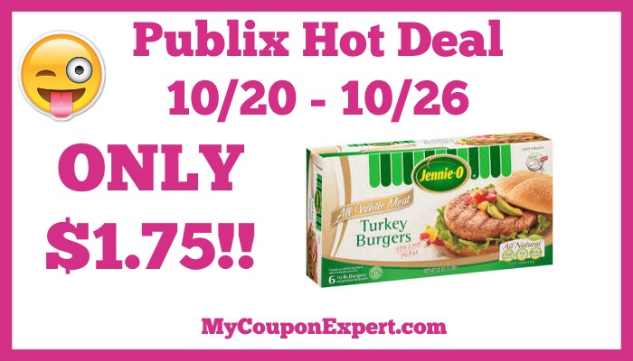 Hot Deal Alert! Jennie-O Turkey Burgers Only $1.75 at Publix from 10/20 – 10/26