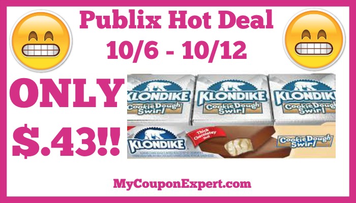 Hot Deal Alert! Klondike Ice Cream Treats Only $.43 at Publix from 10/6 – 10/12
