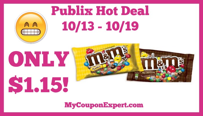 Hot Deal Alert! M&M’s Chocolate Candies Only $1.15 at Publix from 10/13 – 10/19