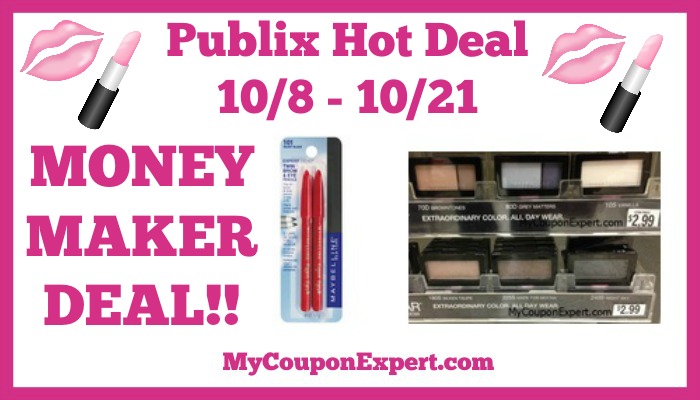 Hot Deal Alert! OVERAGE on Maybelline Products at Publix from 10/8 – 10/21