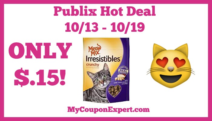 *UPDATED* Meow Mix Irresistibles Treats deal at Publix from 10/13 – 10/19