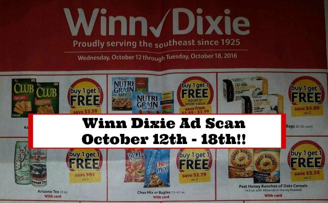 WINN DIXIE AD SCAN – October 12th – 18th!!