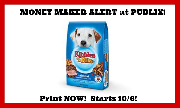 MONEY MAKER Kibbles N Bits at Publix starting 10/6!! Print now!!