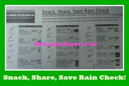 *IMPORTANT INFO ON PUBLIX SNACK, SHARE, SAVE PROMO*