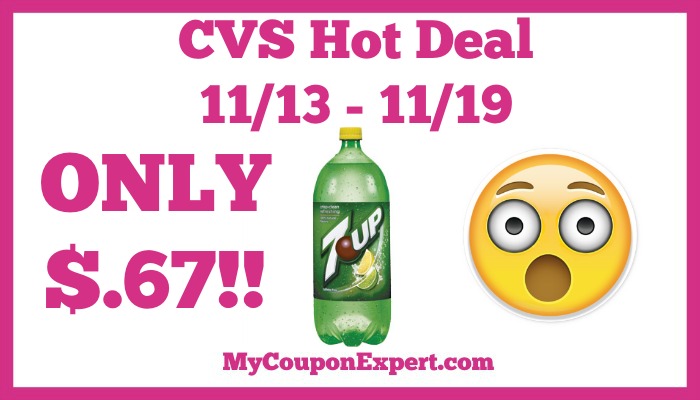 Hot Deal Alert!! 7UP 2 Liters Only $.67 at CVS from 11/13 – 11/19