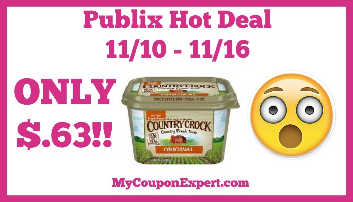 Hot Deal Alert! Country Crock Spread Only $.63 at Publix from 11/10 – 11/16