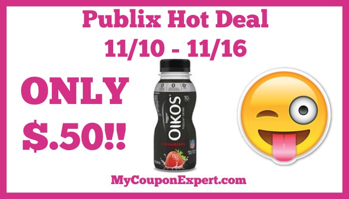 Hot Deal Alert! Dannon Oikos Drinks Only $.50 at Publix from 11/10 – 11/16