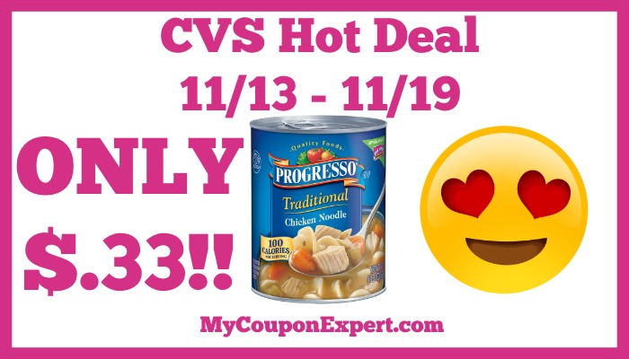 Hot Deal Alert!! Progresso Soups Only $.33 at CVS from 11/13 – 11/19