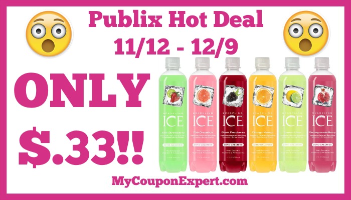 Hot Deal Alert! Sparkling Ice Bottled Water Only $.33 at Publix from 11/12 – 12/9