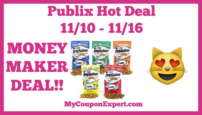 Hot Deal Alert! OVERAGE on Whiskas Temptations Treats for Cats at Publix from 11/10 – 11/16