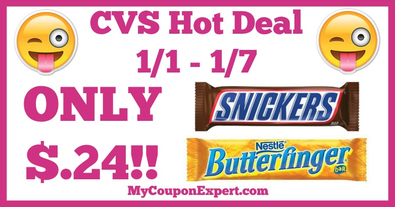 Hot Deal Alert!! Candy Singles Only $.24 at CVS from 1/1 – 1/7