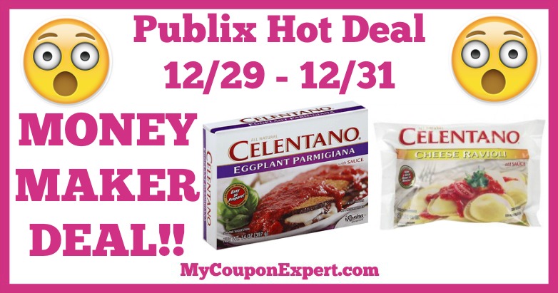 Hot Deal Alert! OVERAGE on Celentano Pasta or Eggplant Parmigiana at Publix from 12/29 – 12/31 ONLY!