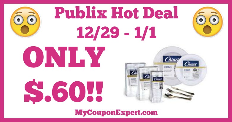 Hot Deal Alert! Chinet Plates and Cups Only $.60 at Publix from 12/29 – 1/1