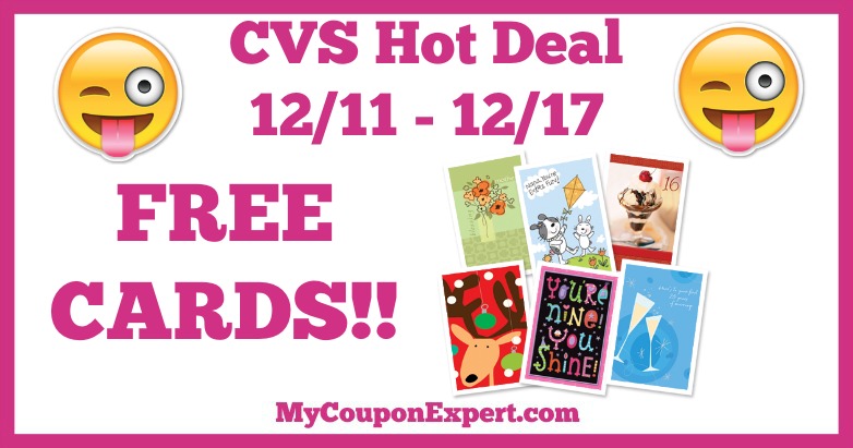 Hot Deal Alert!! FREE Hallmark Greeting Cards at CVS from 12/11 – 12/17