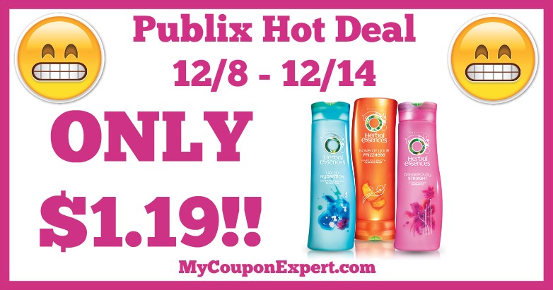 Hot Deal Alert! Herbal Essences Hair Care Only $1.19 at Publix from 12/8 – 12/14
