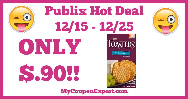 Hot Deal Alert! Keebler Toasteds Crackers Only $.90 at Publix from 12/15 – 12/25
