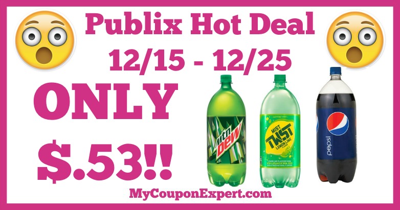 Hot Deal Alert! CHEAP 2 Liter Drinks at Publix from 12/15 – 12/25
