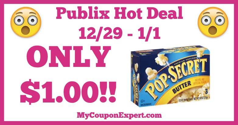Hot Deal Alert! Pop Secret Popcorn Only $1.00 at Publix from 12/29 – 1/1