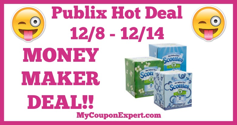 Hot Deal Alert! OVERAGE on Scotties Facial Tissues at Publix from 12/8 – 12/14