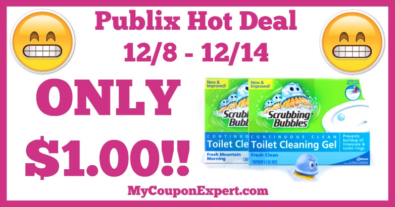 Hot Deal Alert! Scrubbing Bubbles Products Only $1.00 at Publix from 12/8 – 12/14