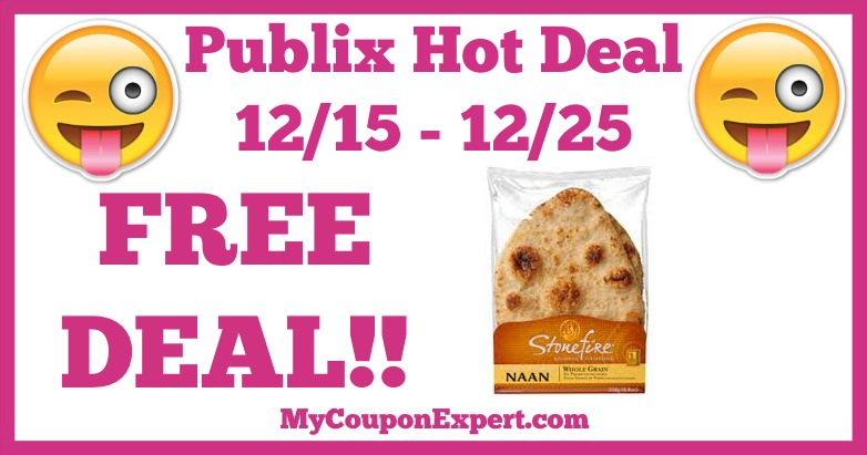 Hot Deal Alert! FREE Stonefire Naan Flatbread at Publix from 12/15 – 12/25