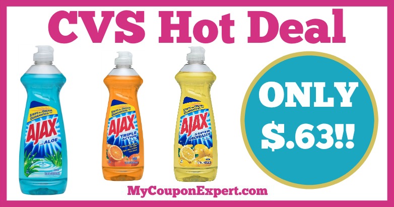Hot Deal Alert!! Ajax Dish Liquid Only $.63 at CVS from 1/22 – 1/28