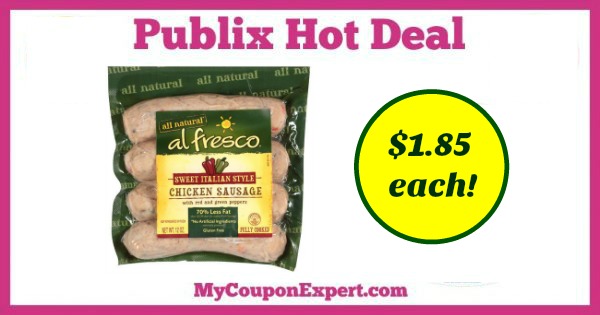 YUMMY!!  Al Fresco Chicken Sausage just $1.85 each at Publix!