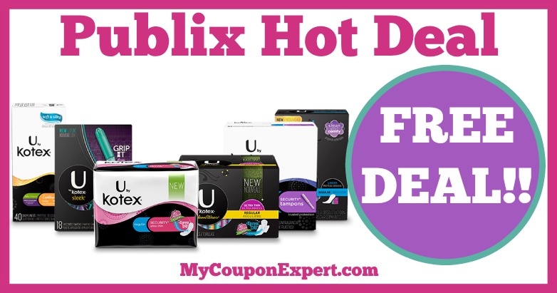 Hot Deal Alert! FREE U by Kotex Products at Publix from 1/19 – 1/25