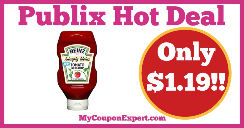 Hot Deal Alert! Heinz Tomato Ketchup Only $1.19 at Publix from 2/2 – 2/8