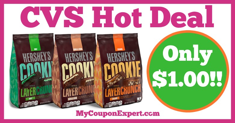 Hot Deal Alert!! Hershey’s Cookie Layer Crunch Only $1.00 at CVS from 1/29 – 2/4