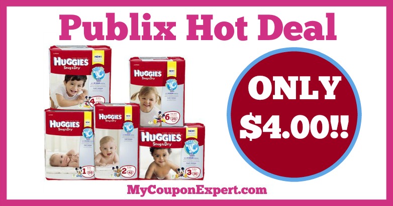 Hot Deal Alert! Huggies Diapers Only $4.00 at Publix from 1/12 – 1/18