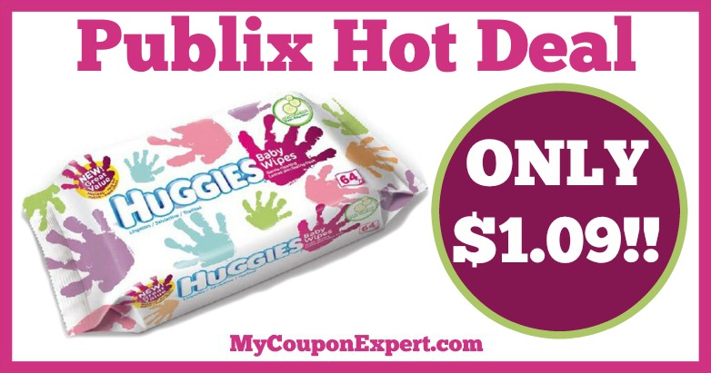 Hot Deal Alert! Huggies Wipes Only $1.09 at Publix from 1/19 – 1/25