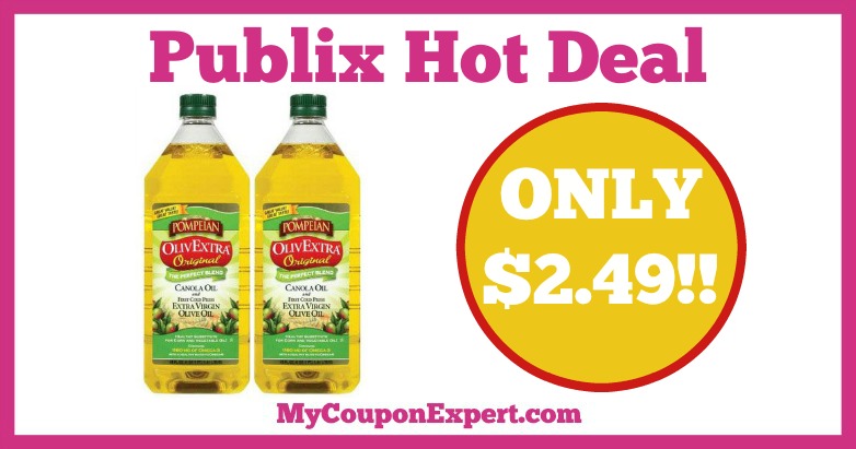Hot Deal Alert! Pompeian OlivExtra Original Oil Only $2.49 at Publix from 1/7 – 1/27
