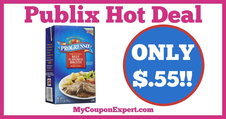 Hot Deal Alert! Progresso Broth Only $.55 at Publix from 1/19 – 1/25