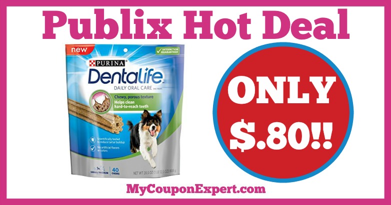 Hot Deal Alert! Purina DentaLife Treats Only $.80 at Publix from 1/19 – 1/25