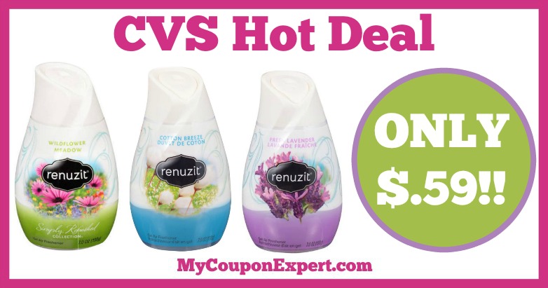 Hot Deal Alert!! Renuzit Gel Air Freshener Only $.59 at CVS from 1/8 – 1/14