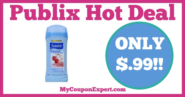 Hot Deal Alert! Suave Deodorant Only $.99 at Publix from 1/28 – 2/10