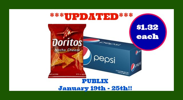 **UPDATED** PUBLIX HOT DEAL!  Pepsi and Doritos just $1.32 each item!