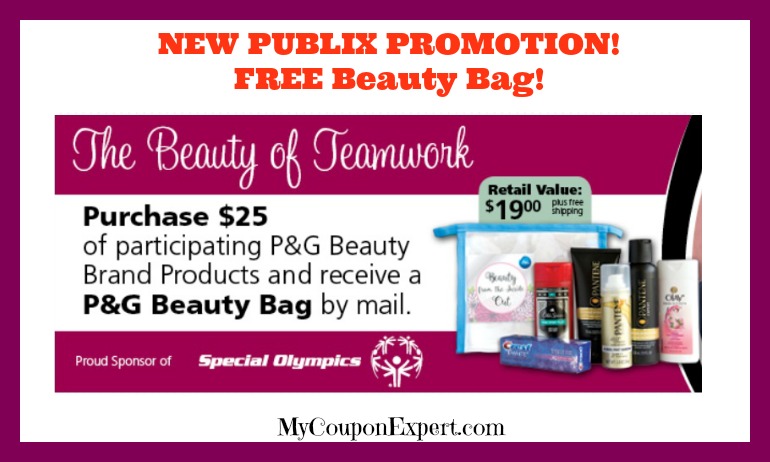 WOW!!  Free BEAUTY BAG from Publix and P&G!!  Look at this!