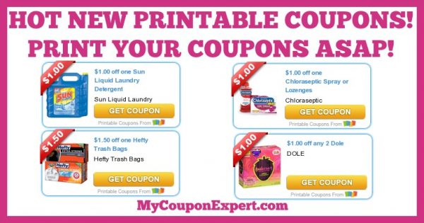 HOT NEW Printable Coupons: Hillshire, Sun, Hefty, Dole, PediaSure ...