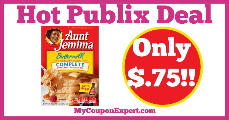 Hot Deal Alert! Aunt Jemima Pancake & Waffle Mix Only $.75 at Publix from 2/16 – 2/22