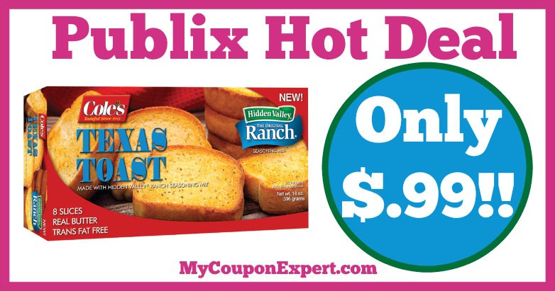 Hot Deal Alert! Cole’s Frozen Breads Only $.99 at Publix from 2/23 – 3/1