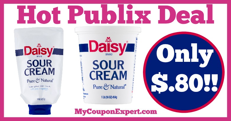 Hot Deal Alert! Daisy Sour Cream Only $.80 at Publix from 2/16 – 2/22