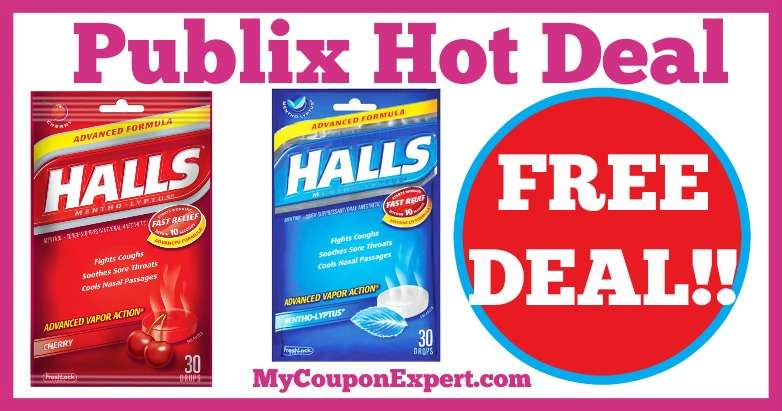 Hot Deal Alert! FREE Halls Cough Drops at Publix from 2/23 – 3/1